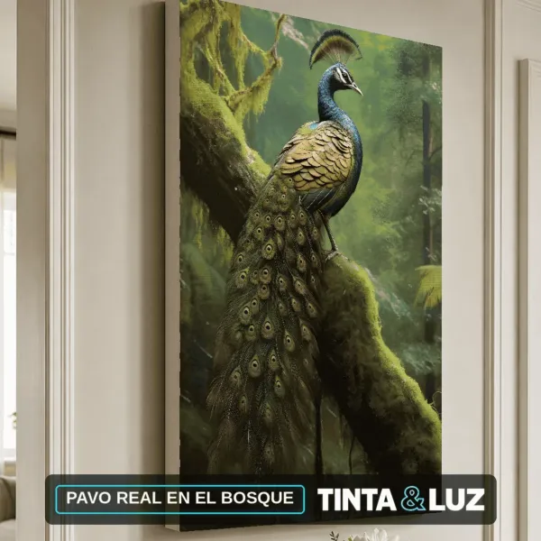 PAVO REAL EN EL BOSQUE