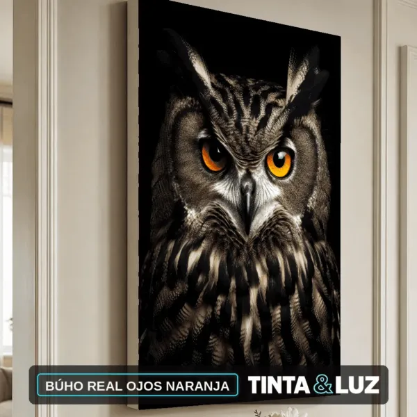 BÚHO REAL OJOS NARANJA