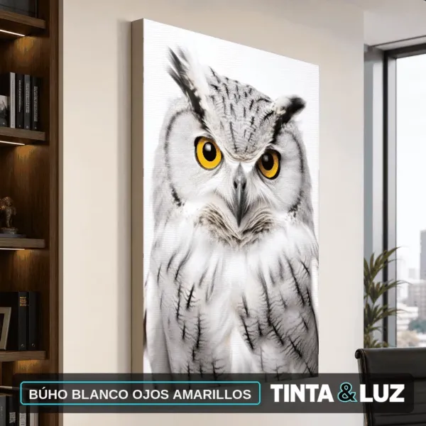BÚHO BLANCO OJOS AMARILLOS