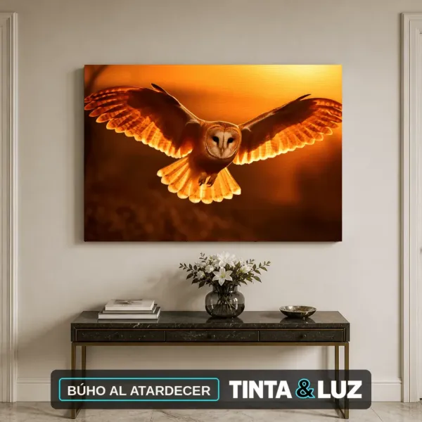 BÚHO AL ATARDECER
