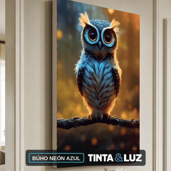 BÚHO NEÓN AZUL
