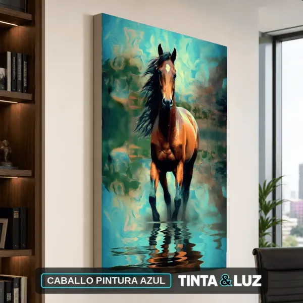 CABALLO PINTURA AZUL