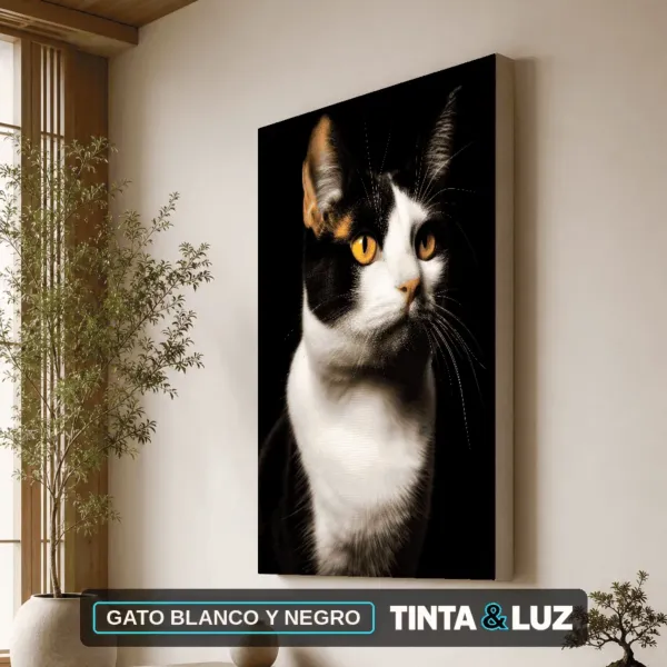 GATO BLANCO Y NEGRO
