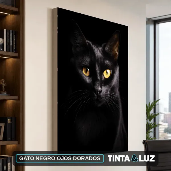 GATO NEGRO OJOS DORADOS
