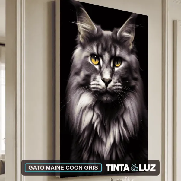 GATO MAINE COON GRIS