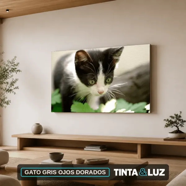 GATO GRIS OJOS DORADOS
