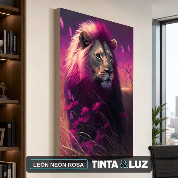 LEÓN NEÓN ROSA