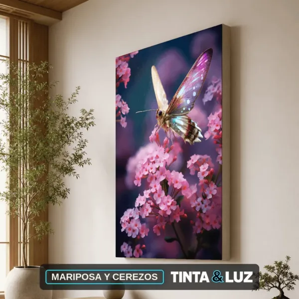 MARIPOSA Y CEREZOS