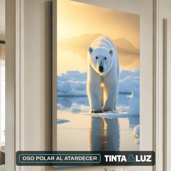 OSO POLAR AL ATARDECER