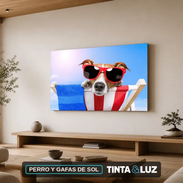 PERRO Y GAFAS DE SOL