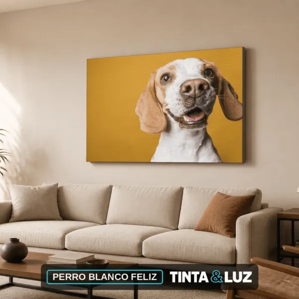 PERRO BLANCO FELIZ