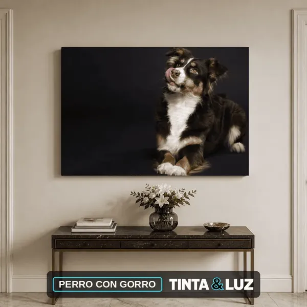 PERRO CON GORRO