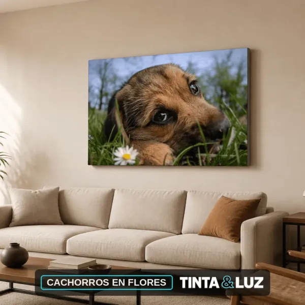 CACHORROS EN FLORES
