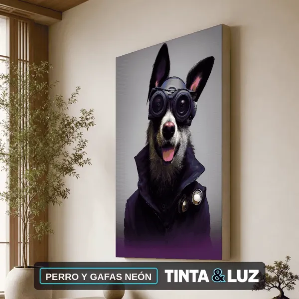 PERRO Y GAFAS NEÓN