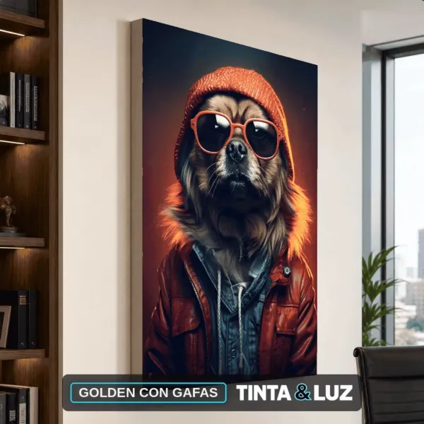 GOLDEN CON GAFAS