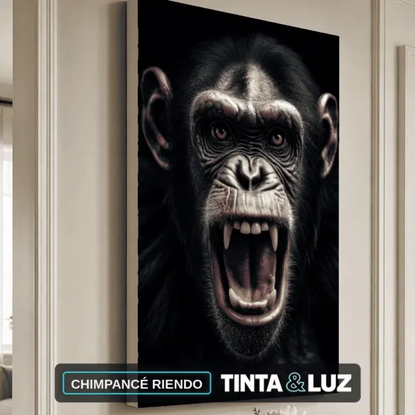 CHIMPANCÉ RIENDO