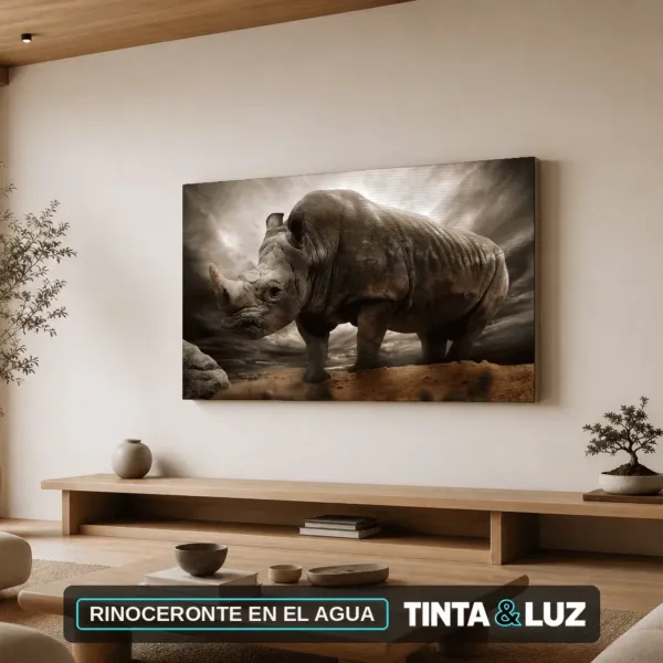 RINOCERONTE EN EL AGUA