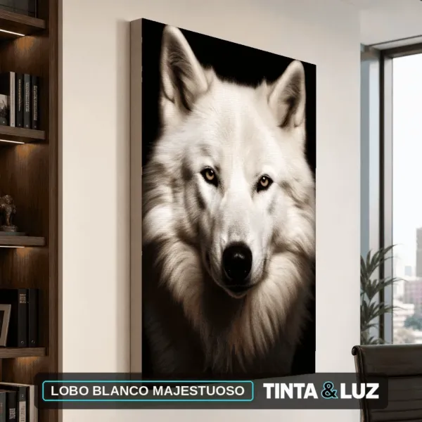 LOBO BLANCO MAJESTUOSO