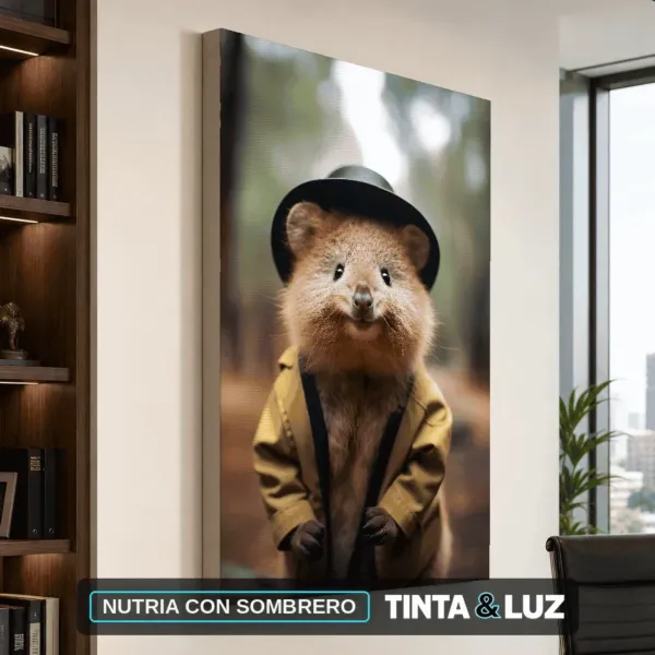 NUTRIA CON SOMBRERO