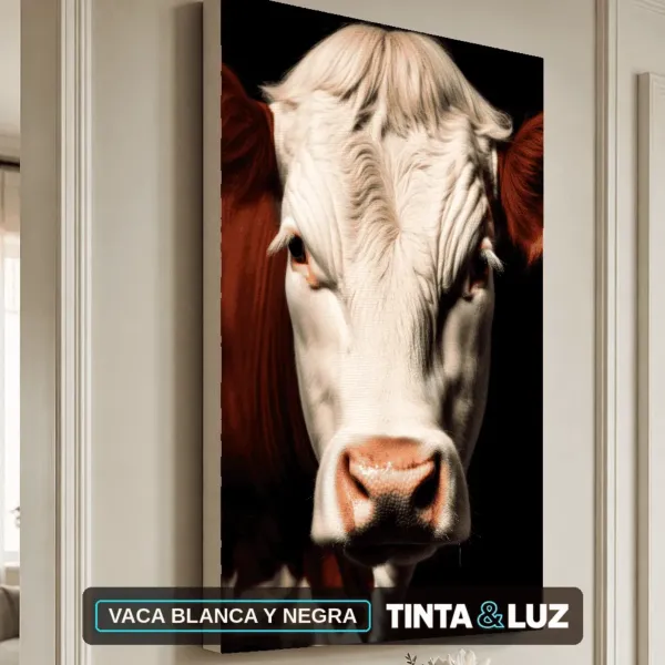 VACA BLANCA Y NEGRA