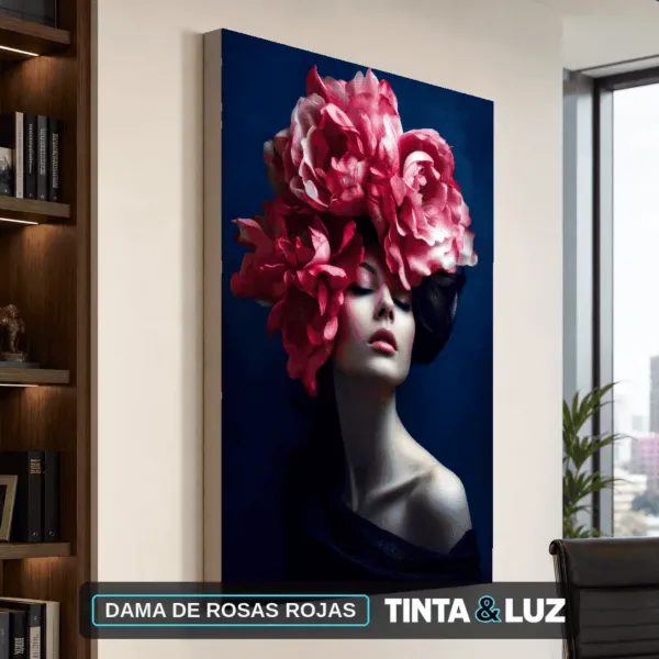 DAMA DE ROSAS ROJAS