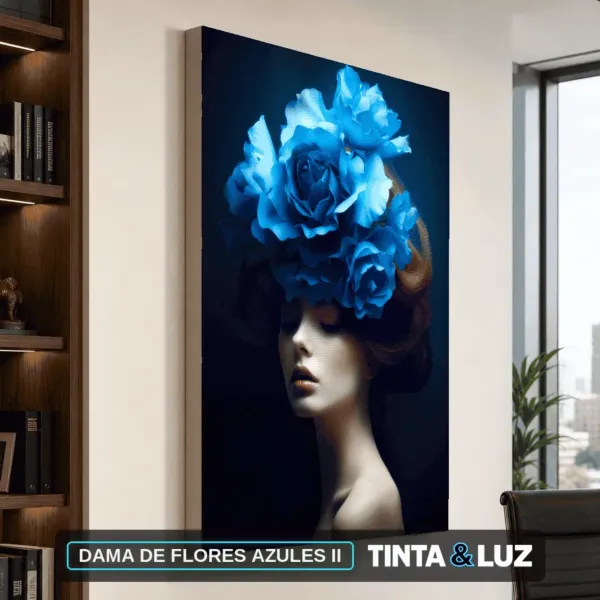 DAMA DE FLORES AZULES II