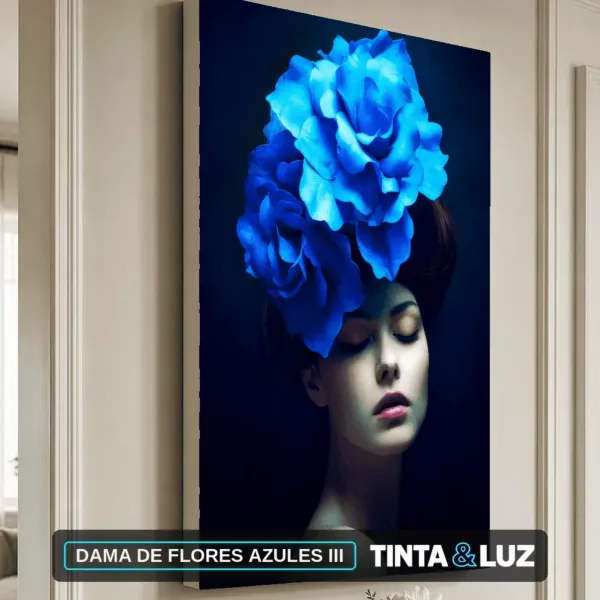 DAMA DE FLORES AZULES III