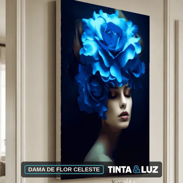 DAMA DE FLOR CELESTE