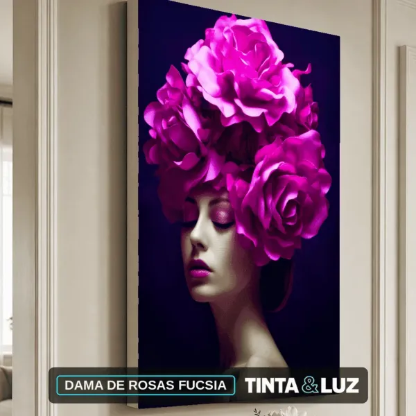 DAMA DE ROSAS FUCSIA