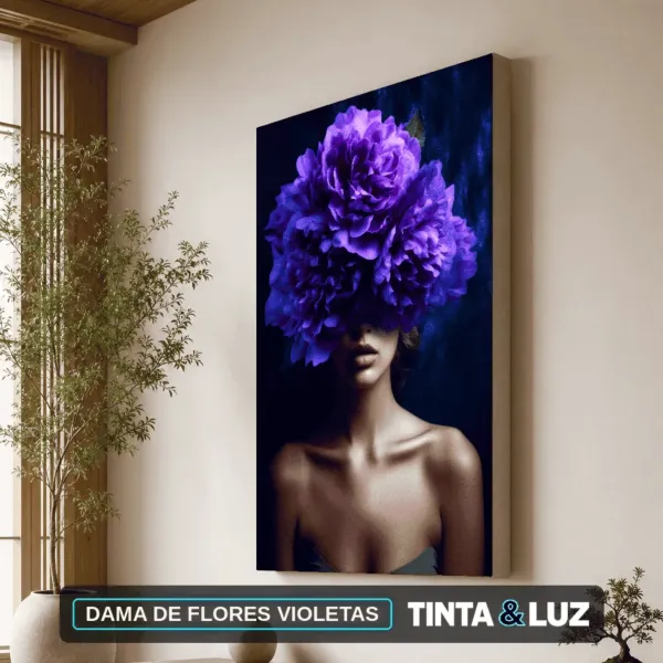 DAMA DE FLORES VIOLETAS