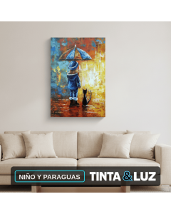 NIÑO Y PARAGUAS
