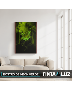 ROSTRO DE NEÓN VERDE