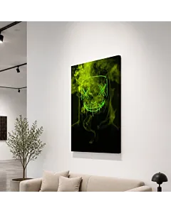 ROSTRO DE NEÓN VERDE