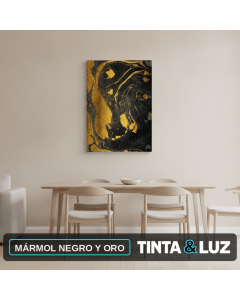 MÁRMOL NEGRO Y ORO