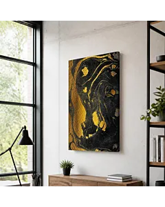 MÁRMOL NEGRO Y ORO