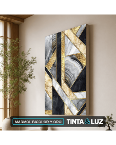 MÁRMOL BICOLOR Y ORO