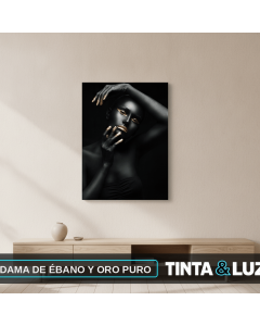 DAMA DE ÉBANO Y ORO PURO