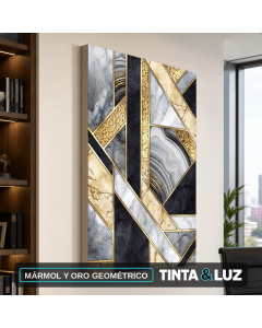 MÁRMOL Y ORO GEOMÉTRICO