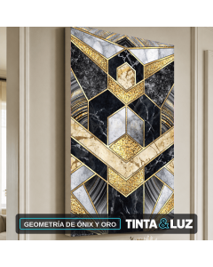 GEOMETRÍA DE ÓNIX Y ORO