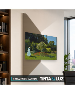 DAMA EN EL JARDÍN