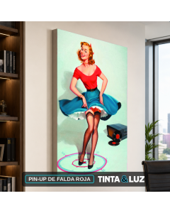 PIN-UP DE FALDA ROJA