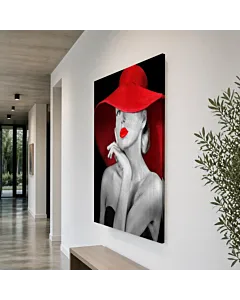 DAMA DEL SOMBRERO ROJO