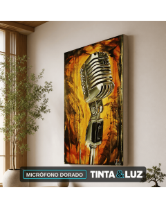 MICRÓFONO DORADO