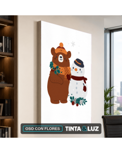 OSO CON FLORES