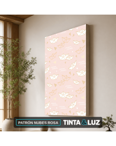 PATRÓN NUBES ROSA