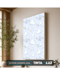 PATRÓN AVIONES AZUL