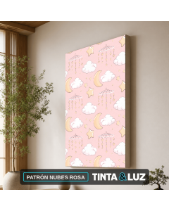 PATRÓN NUBES ROSA