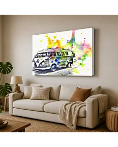 VW KOMBI ACUARELA