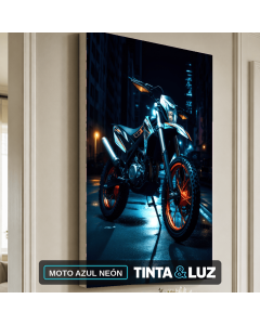 MOTO AZUL NEÓN