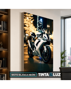 MOTO BLANCA NEÓN